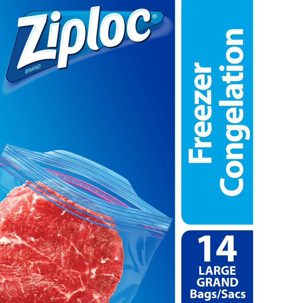 ZIPLOC Freezer Large Seal Top Bags 14 pcs