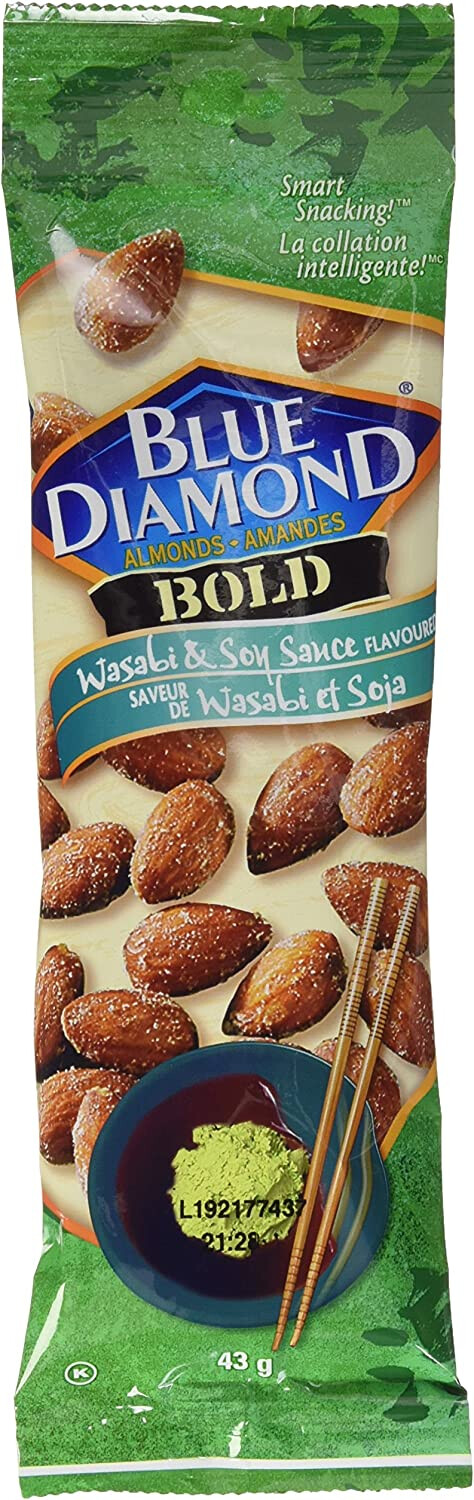 BLUE DIAMOND Almonds Wasabi &amp; Soy Almonds, 43 gr