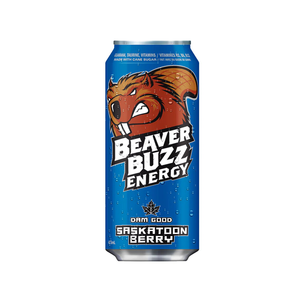 BEAVER BUZZ ENERGY SASKATOON BERRY 347ml