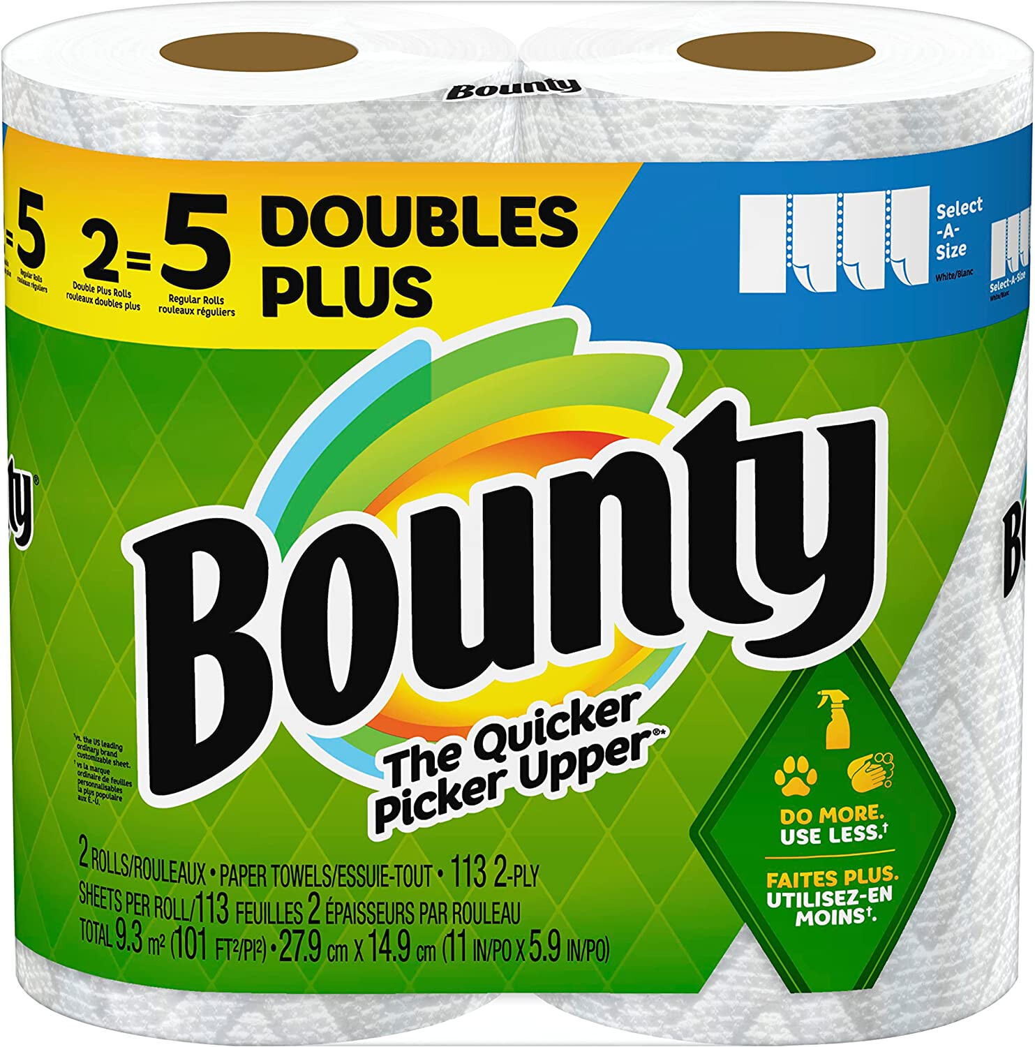Bounty 2=5  DOUBLES PLUS PAPER TOWELS Rolls