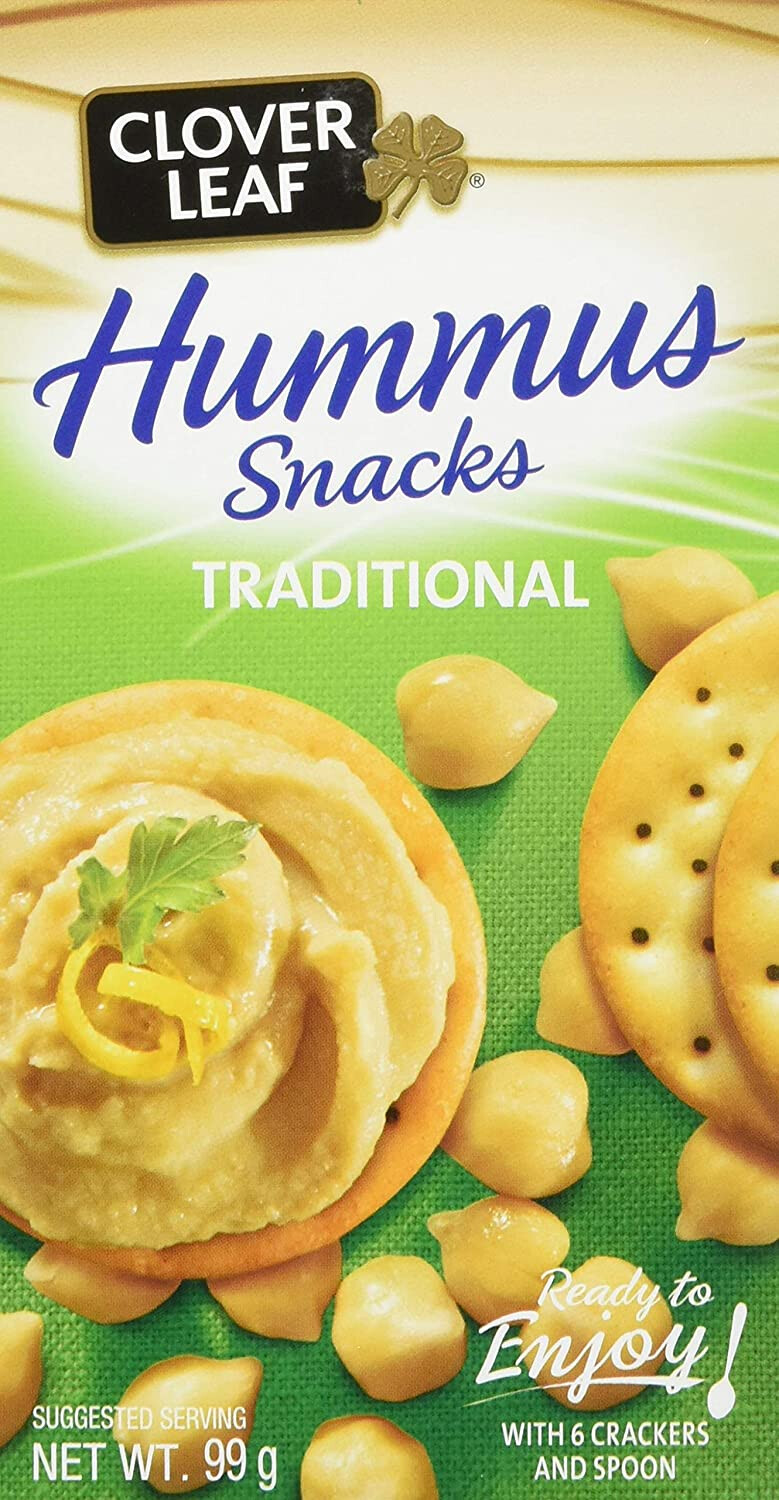 CLOVER LEAF HUMMUS SNACKS TRADITIONAL KIT 99gr