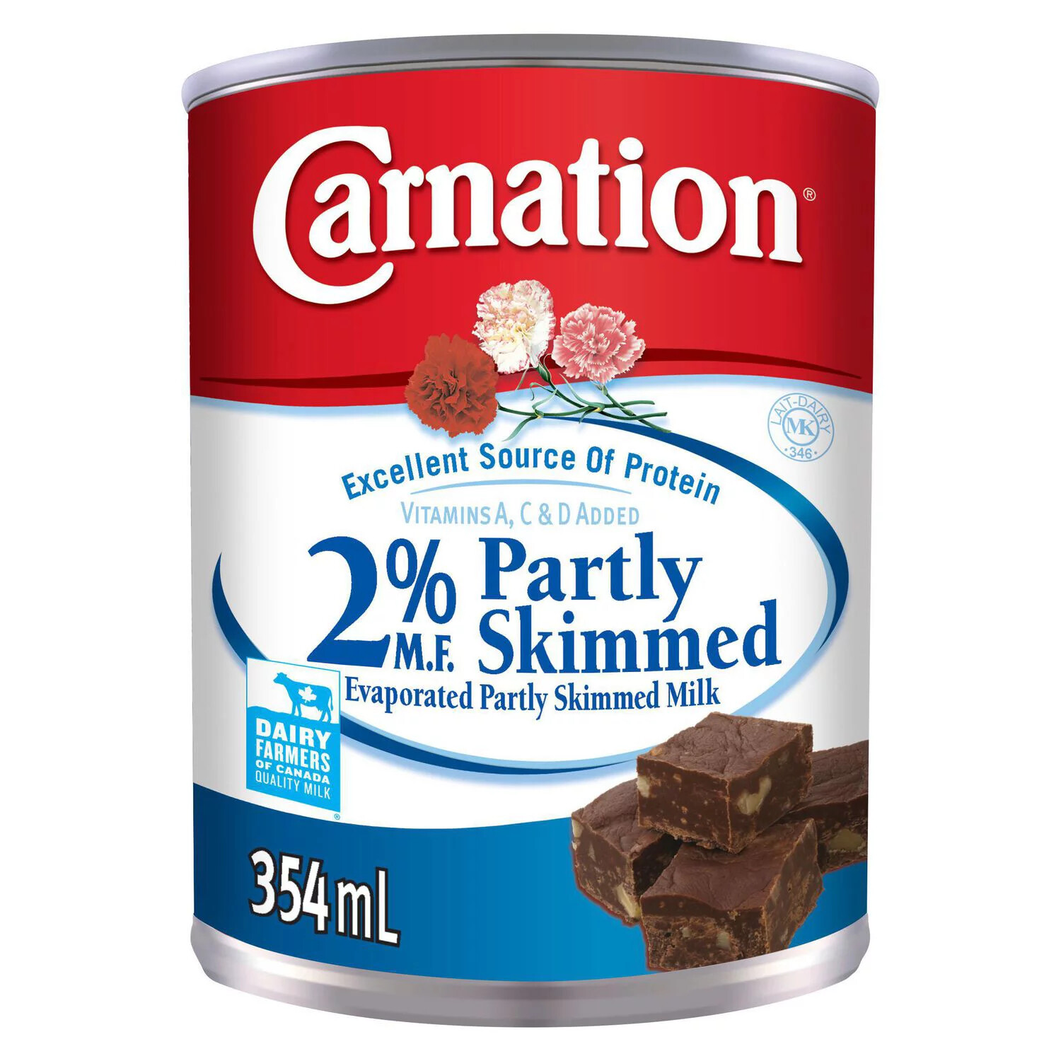 CARNATION EVAPORATED MILK 2%, 354ml