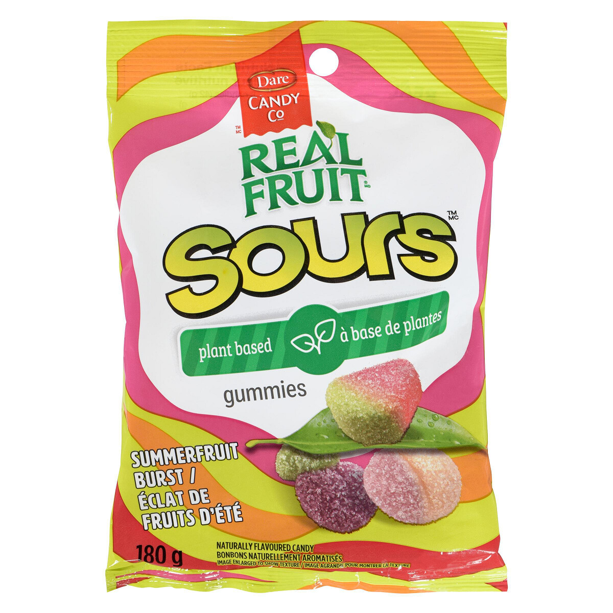 DARE REALFRUIT Sours SUMMERFRUIT Plant Based Gummies 180 g