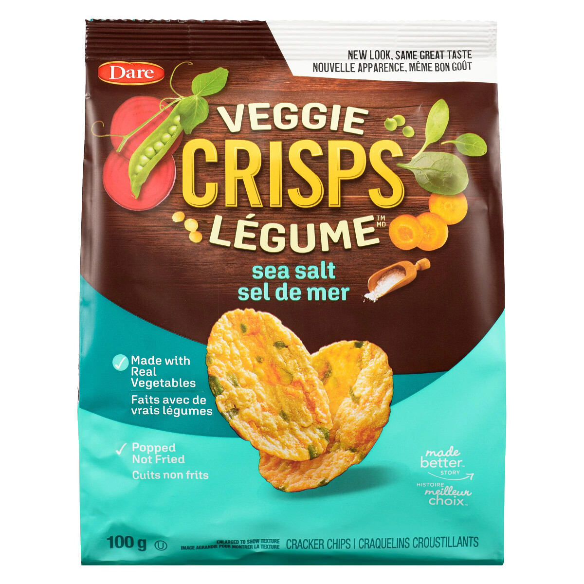 DARE VEGGIE CRISPS SEA SALT 100g