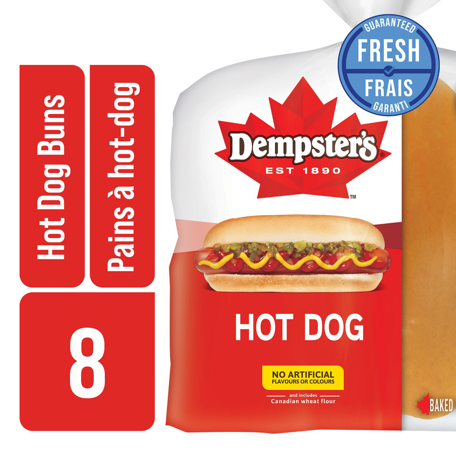 DEMPSTER&#39;S BUNS HOT DOG ORIG 8&#39;S