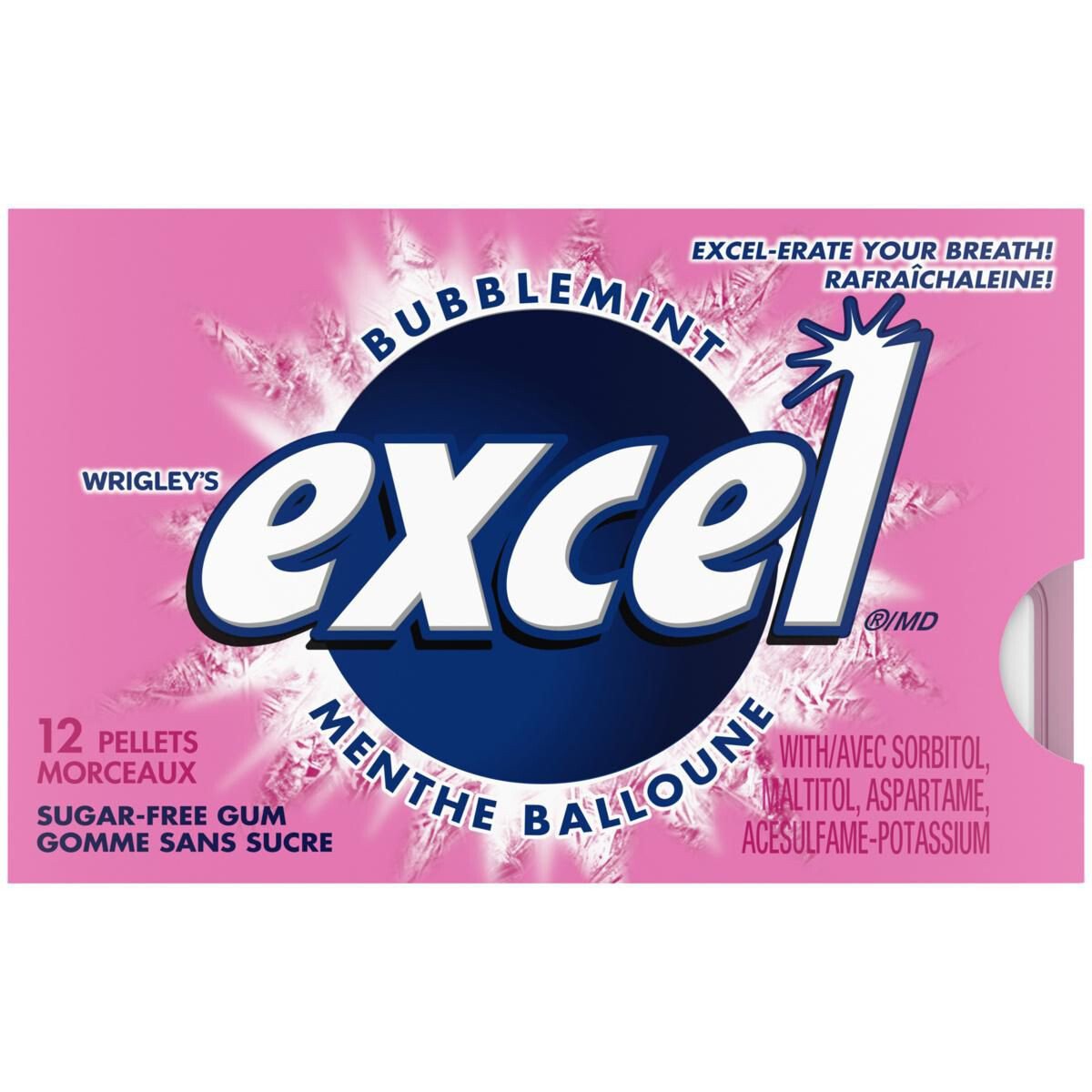 excel BUBBLEMINT SUGAR FREE GUM 12P