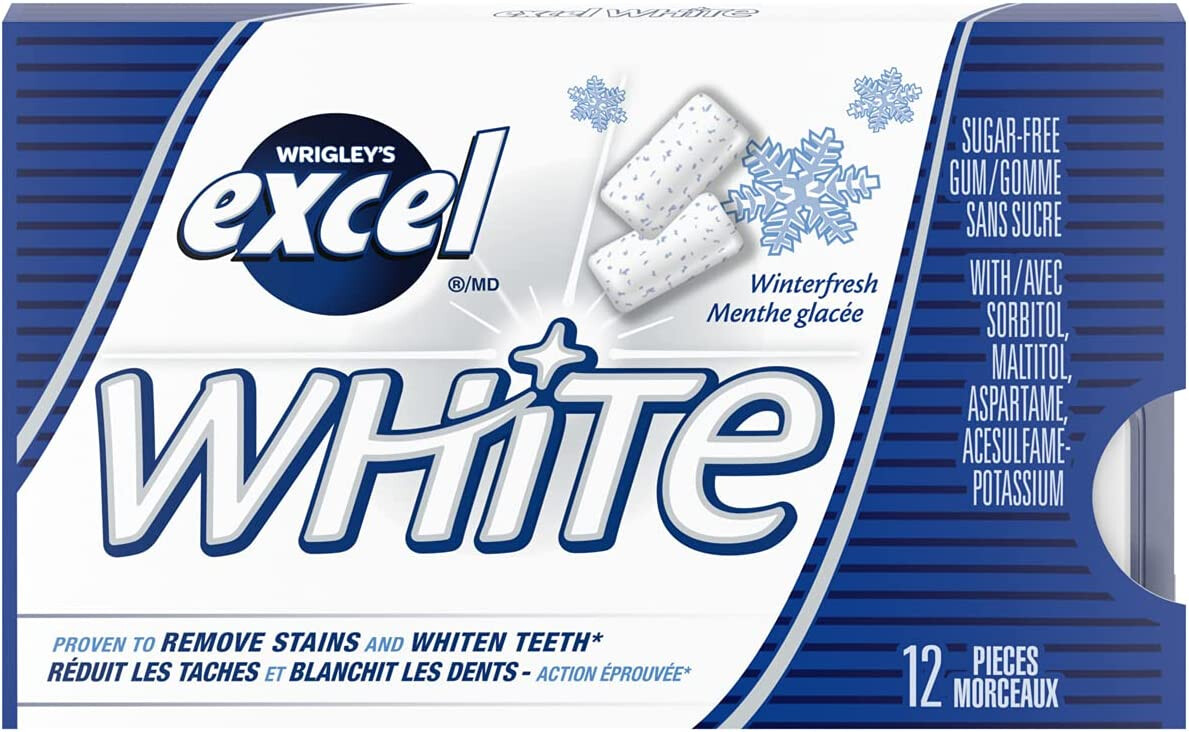 excel WHITE  Winterfresh SF Gum 12 p