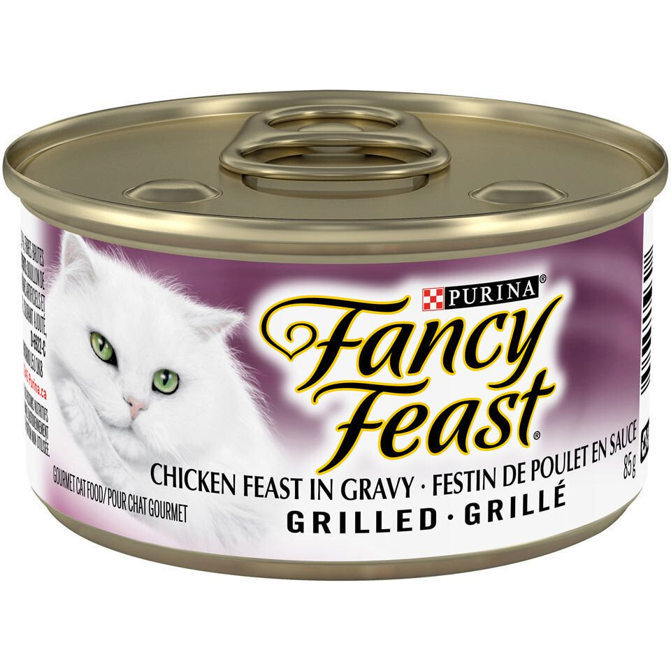 FANCY FEAST GRILLED CHICKEN FEAST IN GRAVY, WET CAT FOOD 85g