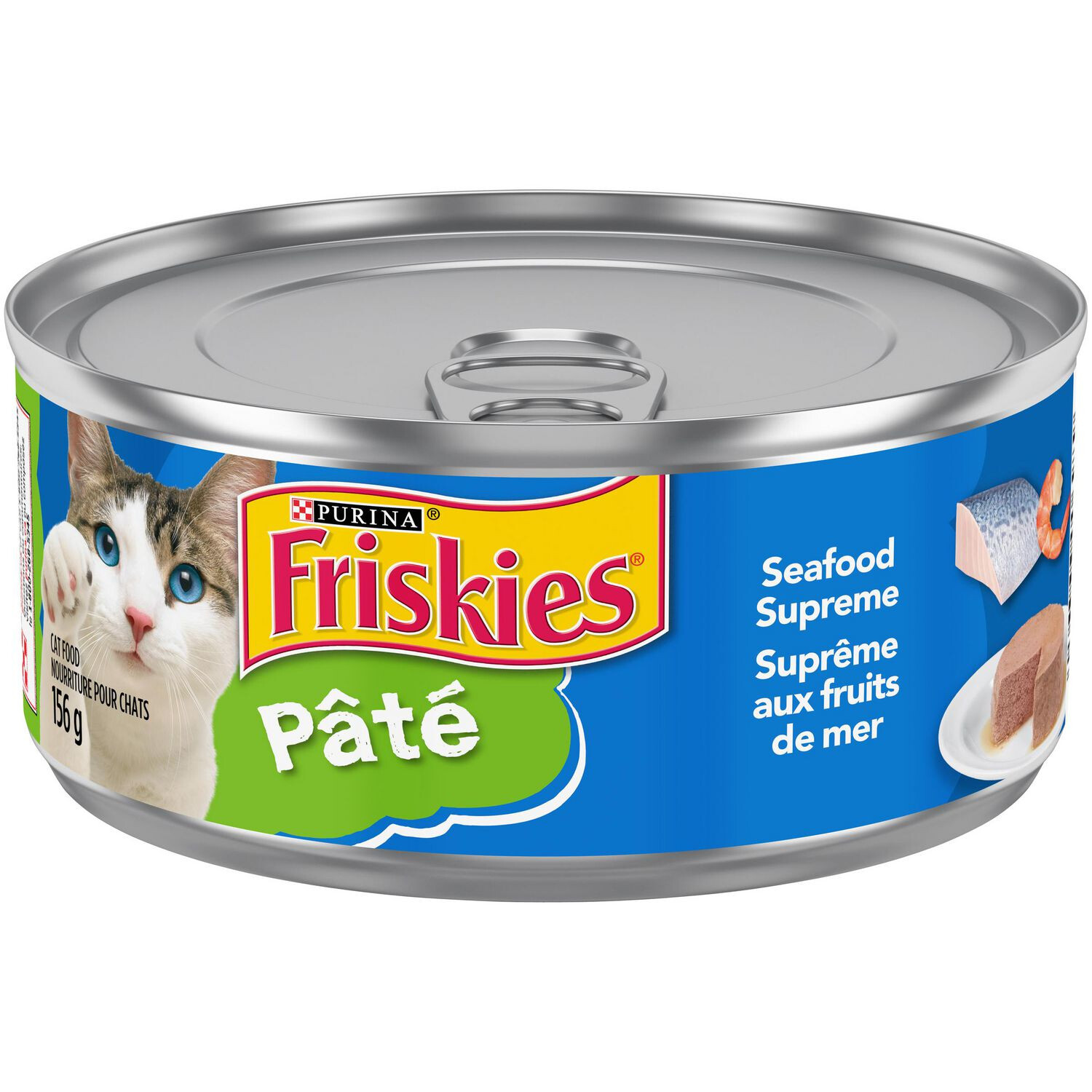 FRISKIES PATE SEAFOOD SUPREME, WET CAT FOOD 156g