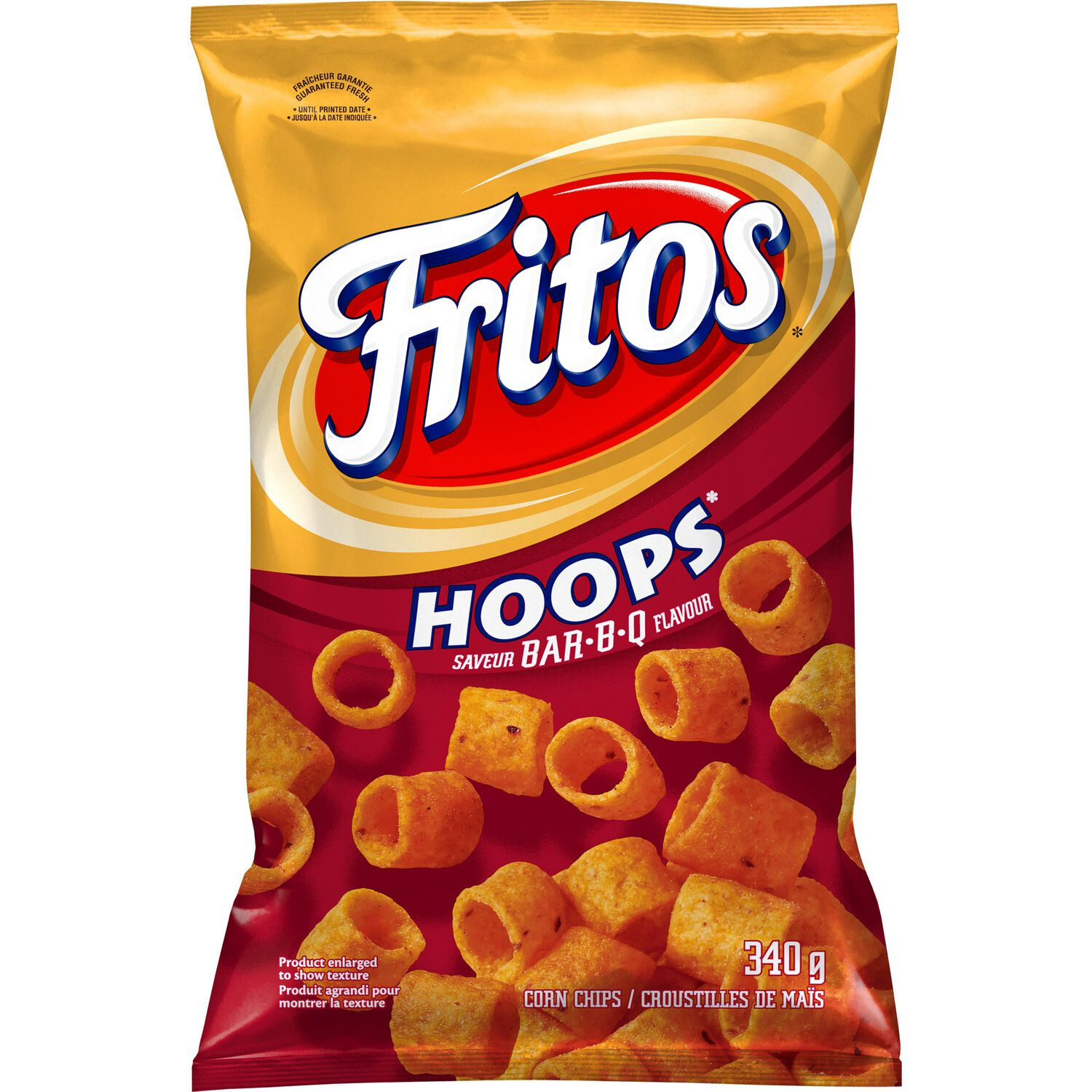 FRITOS HOOPS BAR-B-Q CORN SNACK 340gr