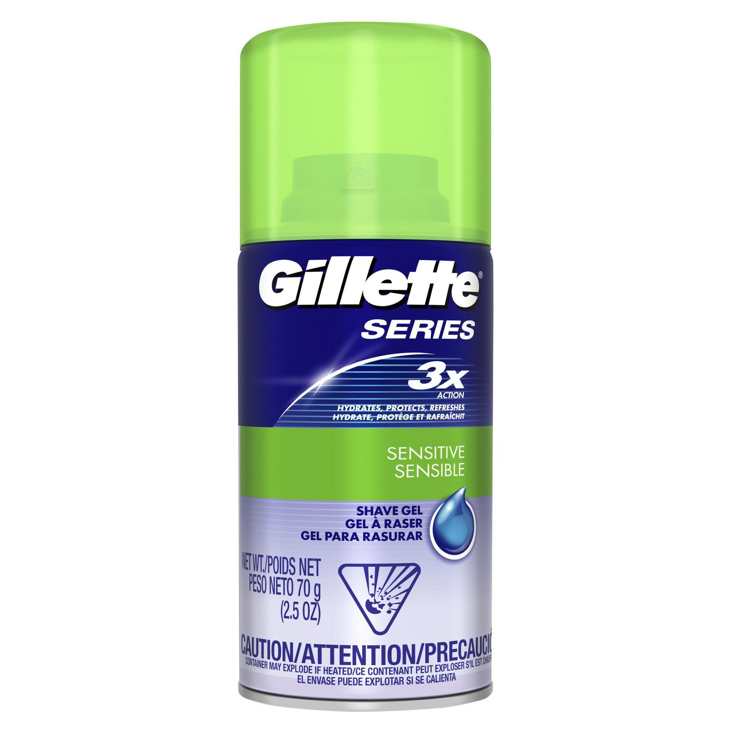GILLETE SERRIES 3X SENSITIVE SHAVE GEL 70g