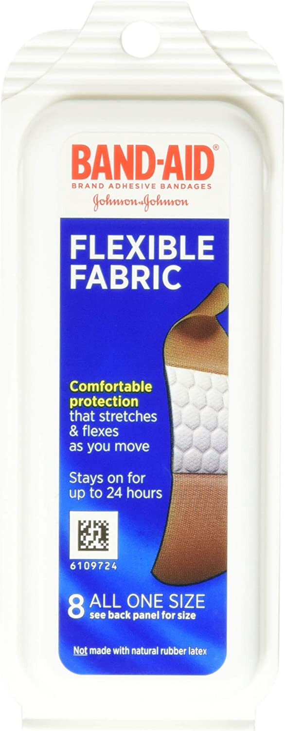 J&amp;J BAND-AID FLEX FABRIC TRAVEL PK 8&#39;s