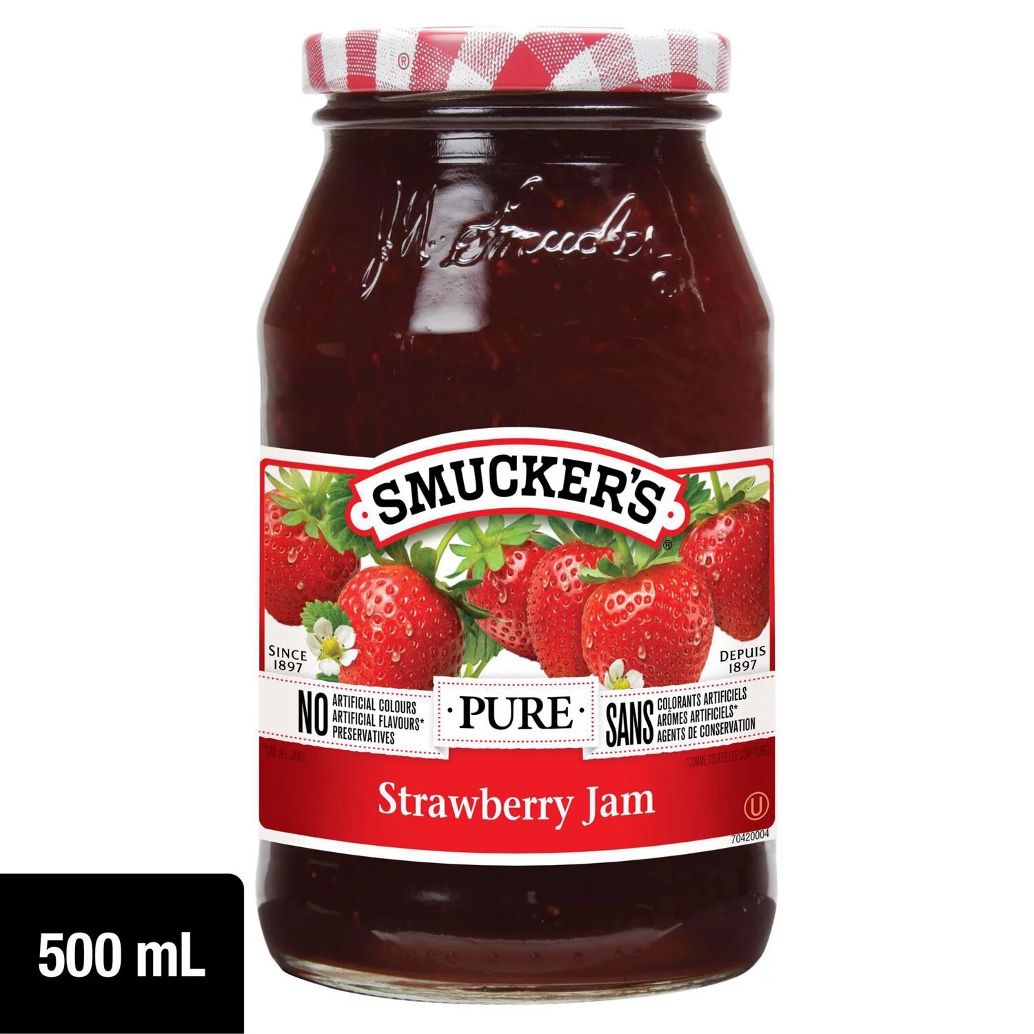 SMUCKERS PURE STRAWBERRY JAM 500ml