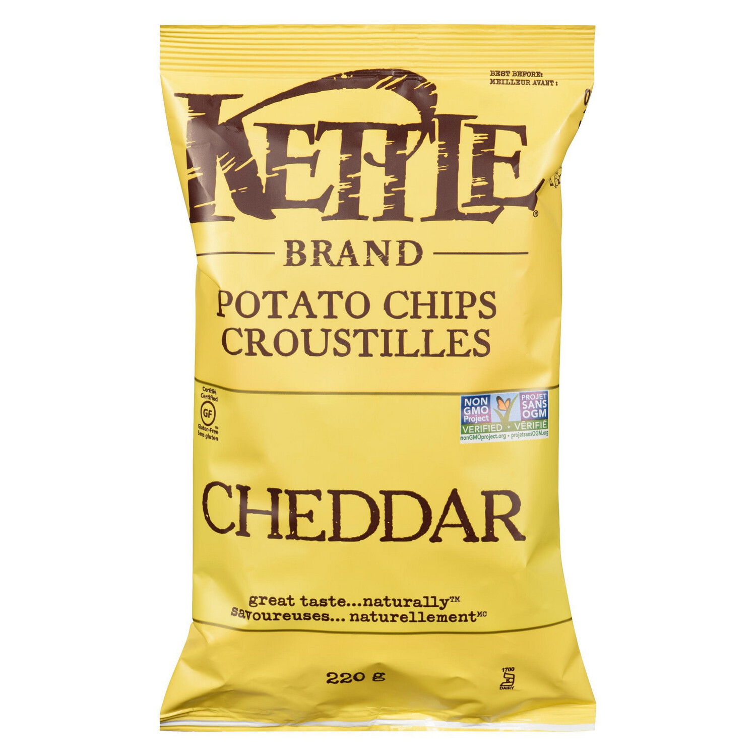 KETTLE CHIPS CHEDDAR 220g