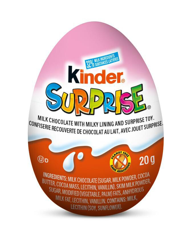 KINDER SURPRISE PINK CHOCOLATE EGGS WITH TOYS  20g
