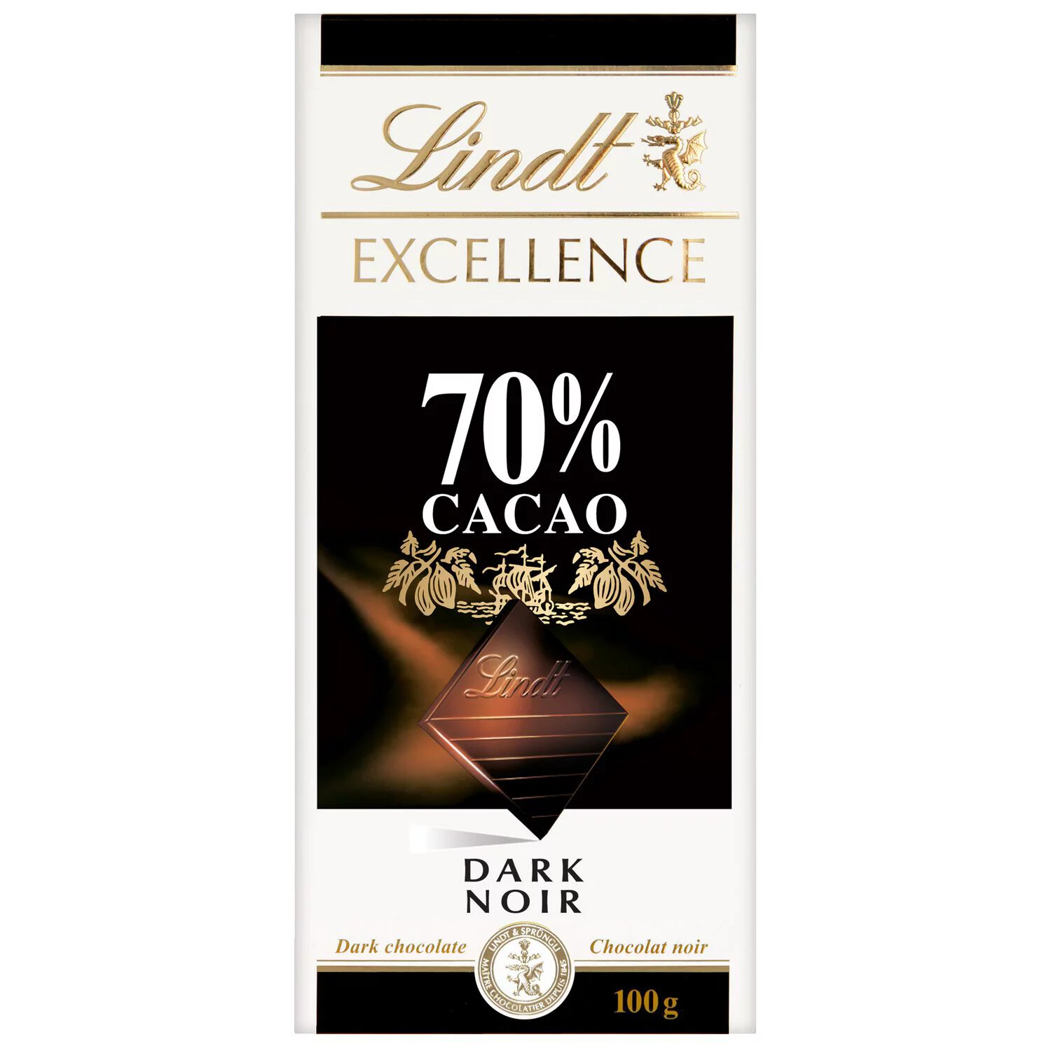 LINDT EXCELLENCE Madagascar 70% Cacao Dark Chocolate Bar 100g