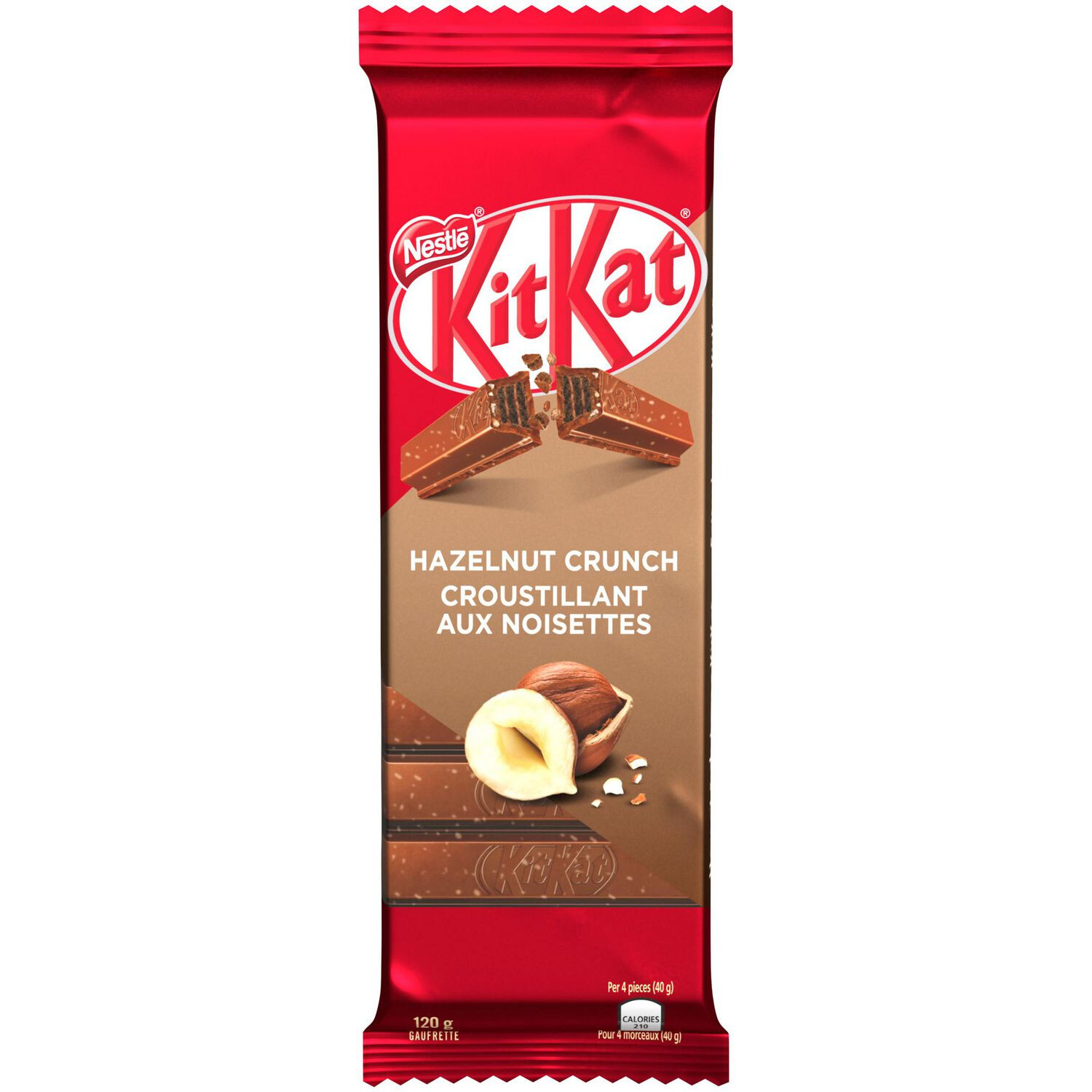 NESTLE KIT KAT HAZELNUT CRUNCH WAFER BAR 120g