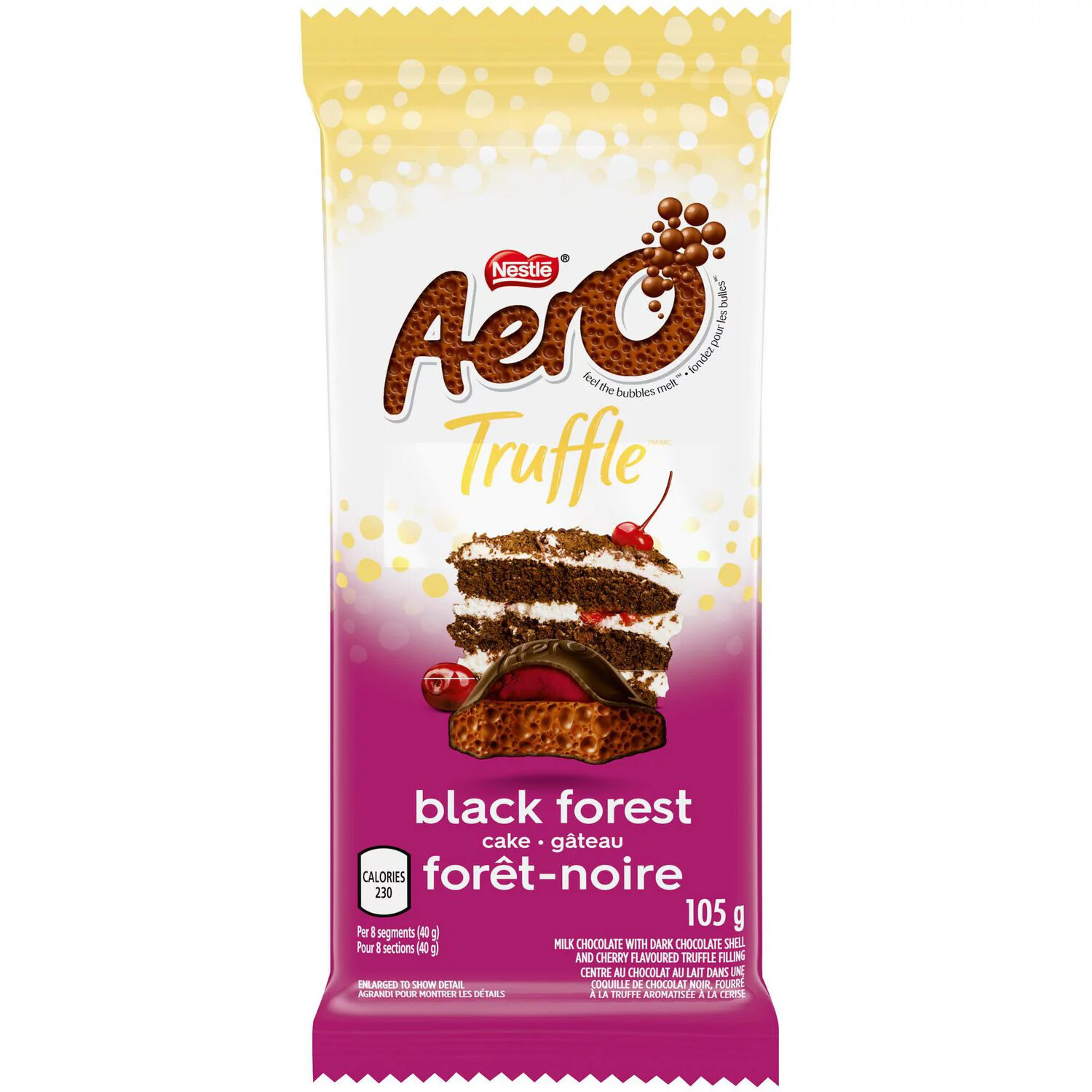 NESTLE AERO TRUFFLE BLACK FOREST CAKE DARK CHOCOLATE BAR 105g