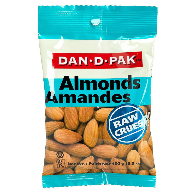 DAN-D-PAK ALMONDS NATURAL 100g