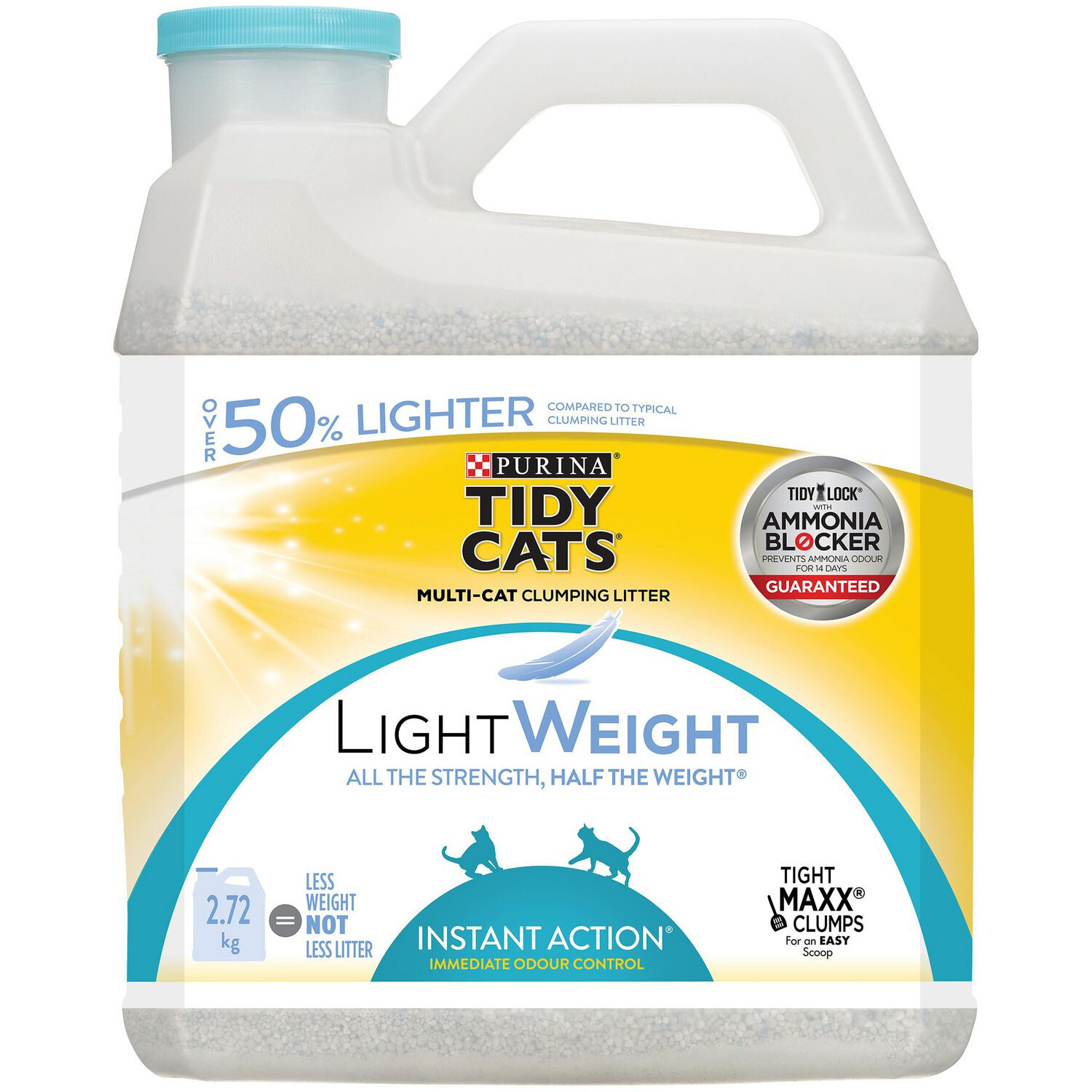 PURINA Tidy Cats LightWeight Instant Action Multi-Cat, Clumping Cat Litter 2.72 kg