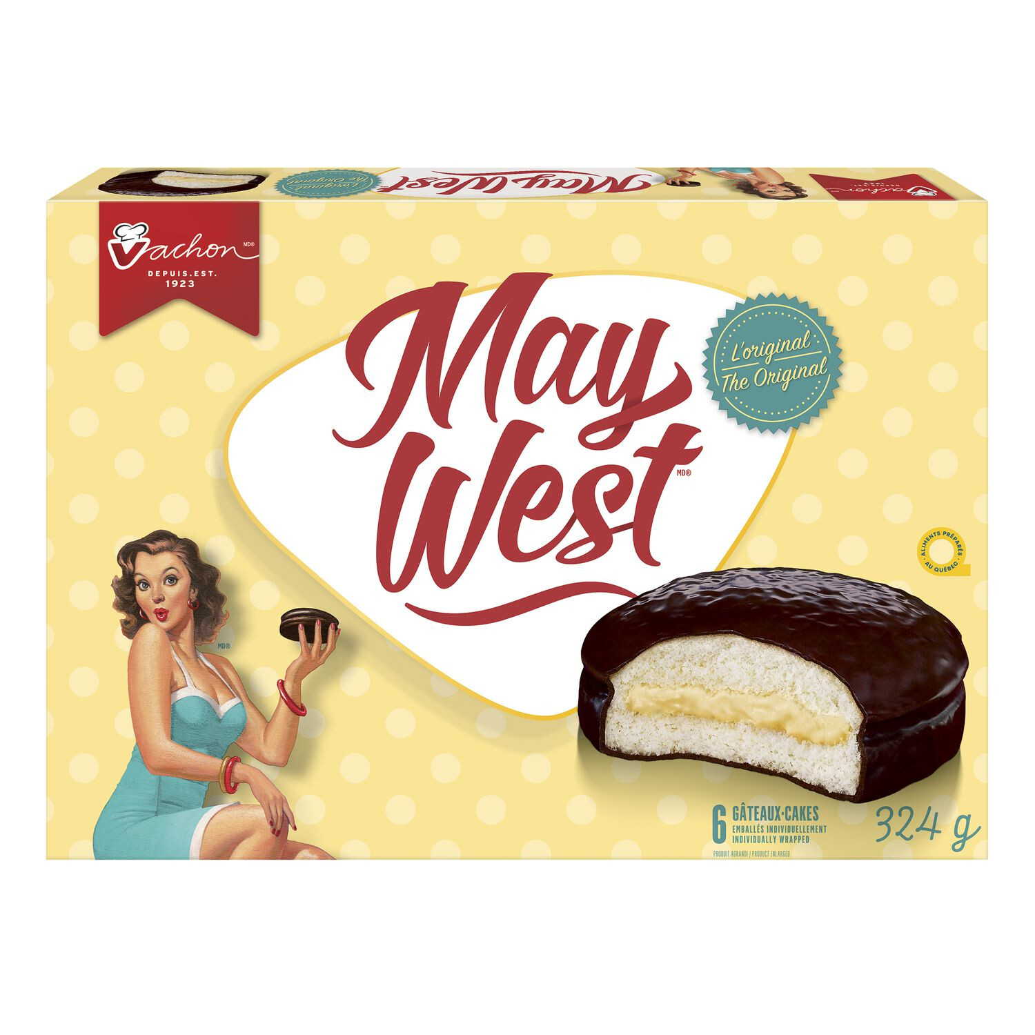 Vachon May West 6 GATEAUX CAKES 324g
