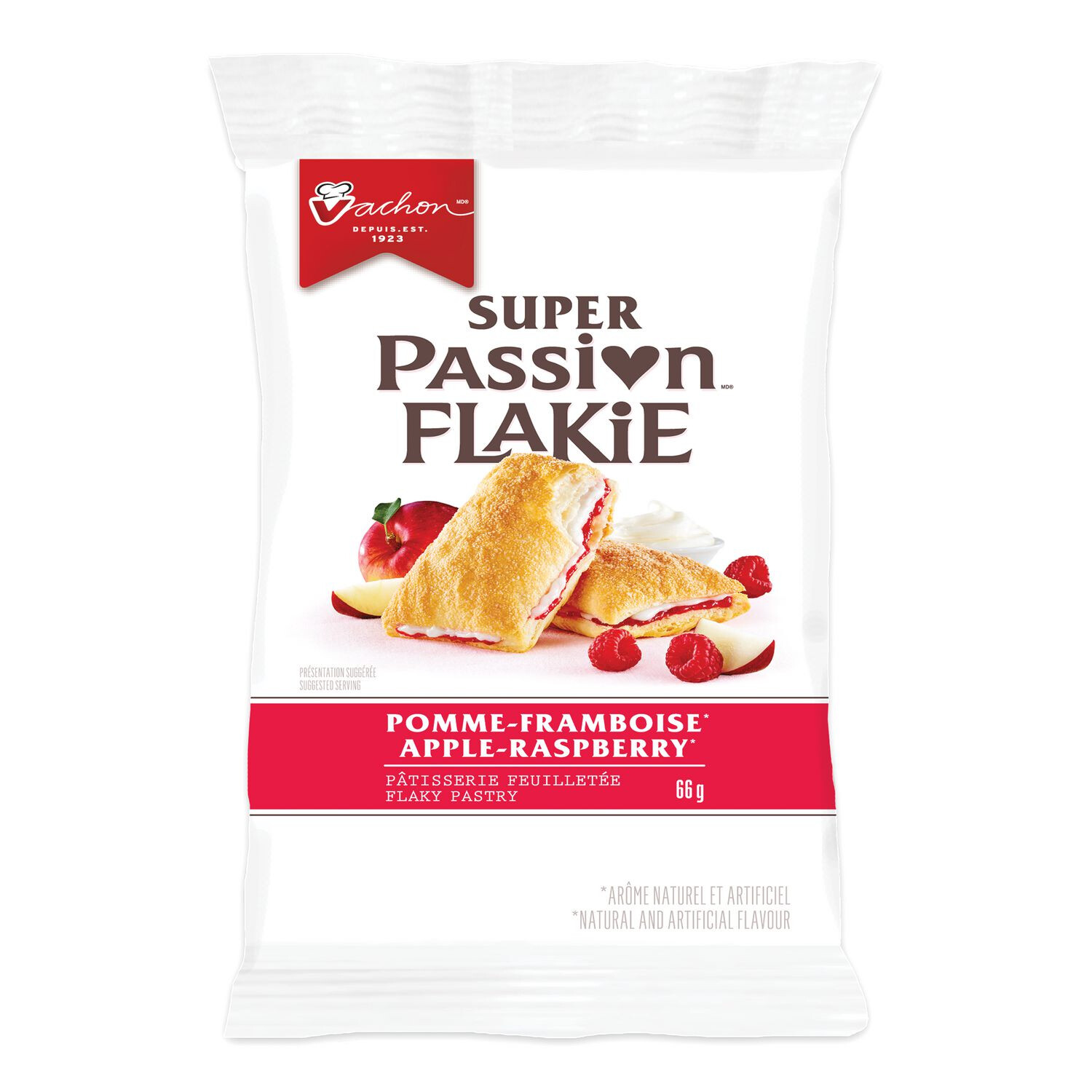 VACHON SUPER PASSION FLAKIE APPLE-RASPBERRY FLAKY PASTRIES 66g
