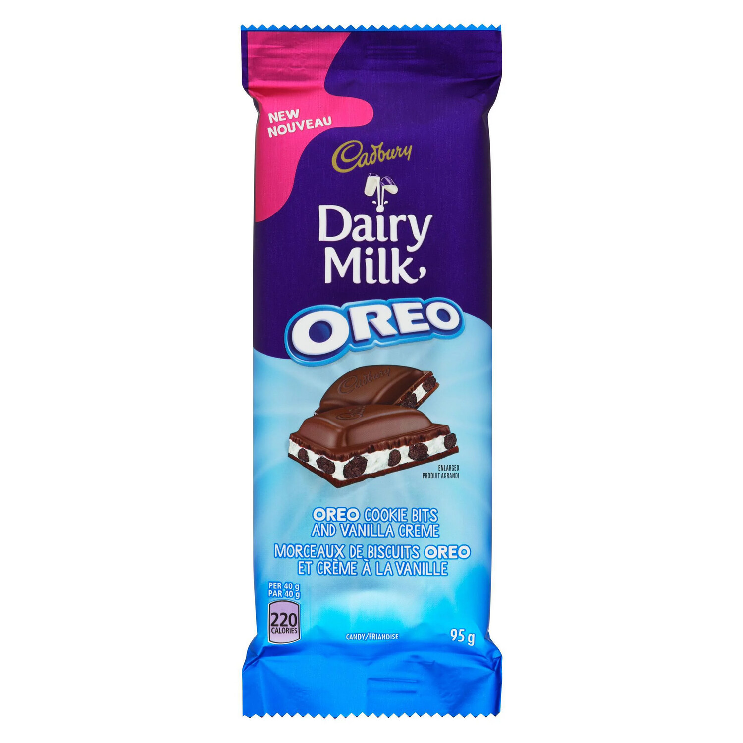CADBURY DAIRY MILK OREO COOKIE BITS AND VANILLA CREME 95g