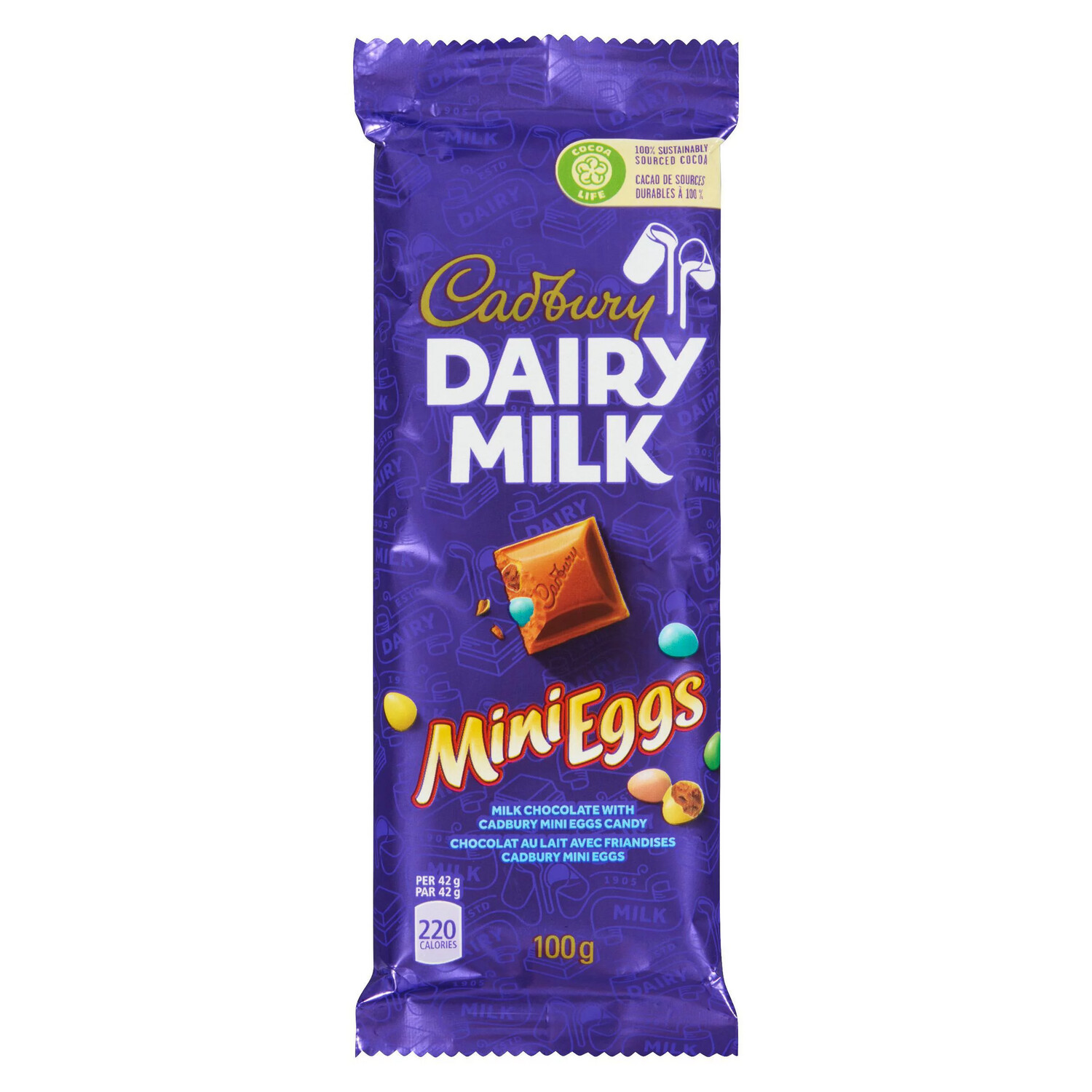 CADBURY DAIRY MILK MINI EGGS CHOCOLATE BAR, 100g