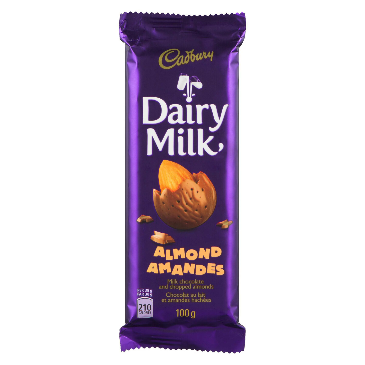CADBURY DAIRY MILK ALMOND CHOCOLATE BAR 100g