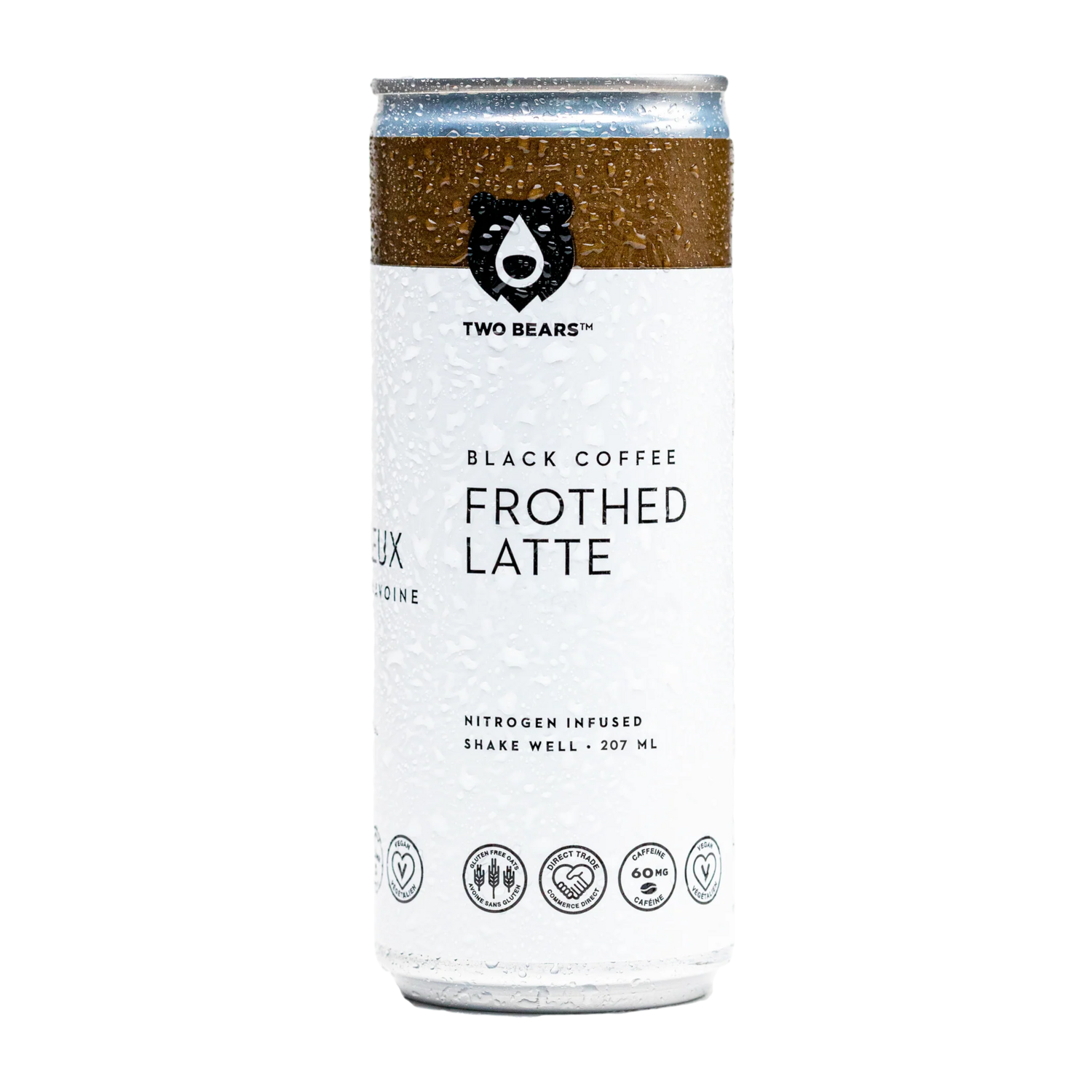 TWO BEARS BLACK COFFEE FROTHED LATTE OAT MILK 250ml