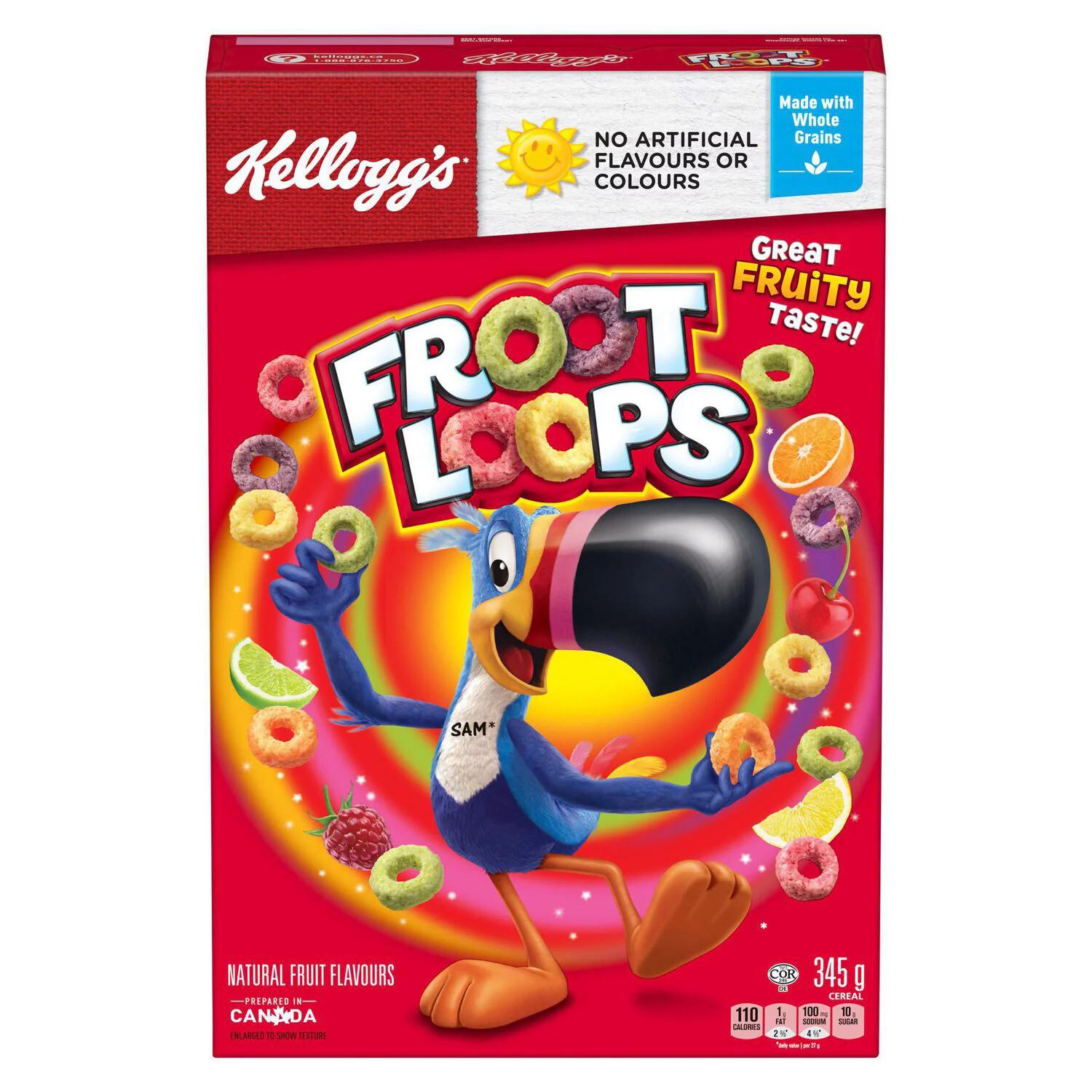 KELLOGG&#39;S FROOT LOOPS CEREAL 345g
