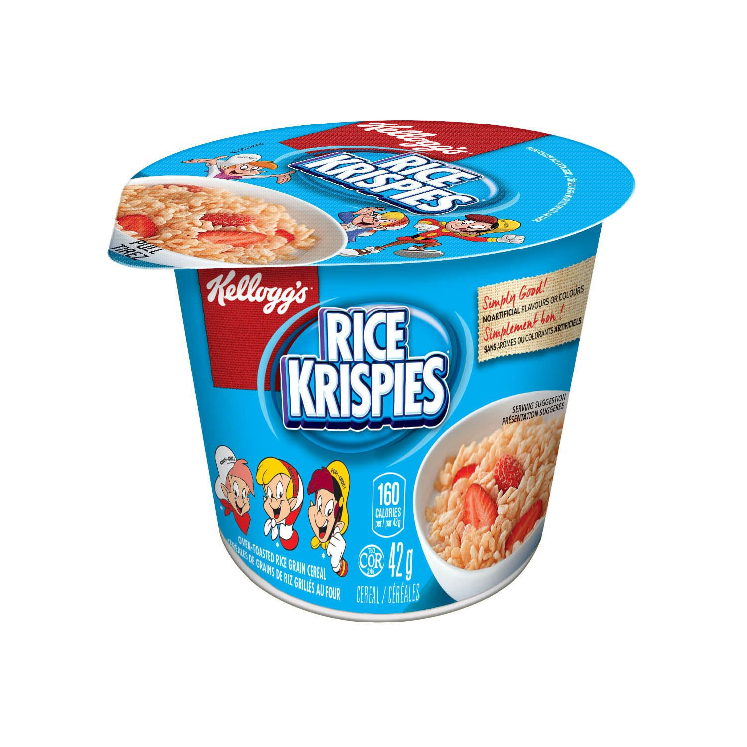 KELLOGG&#39;S RICE KRISPIES CEREAL ORIGINAL, CEREAL IN A CUP, 42g