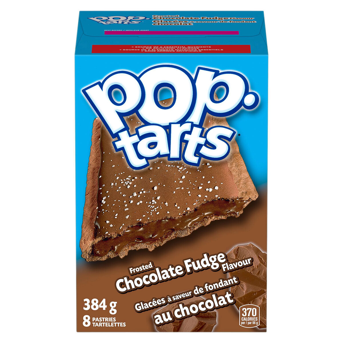 KELLOGG&#39;S POP-TARTS FROSTED CHOCOLATE FUDGE 8 PASTRIES 384 g