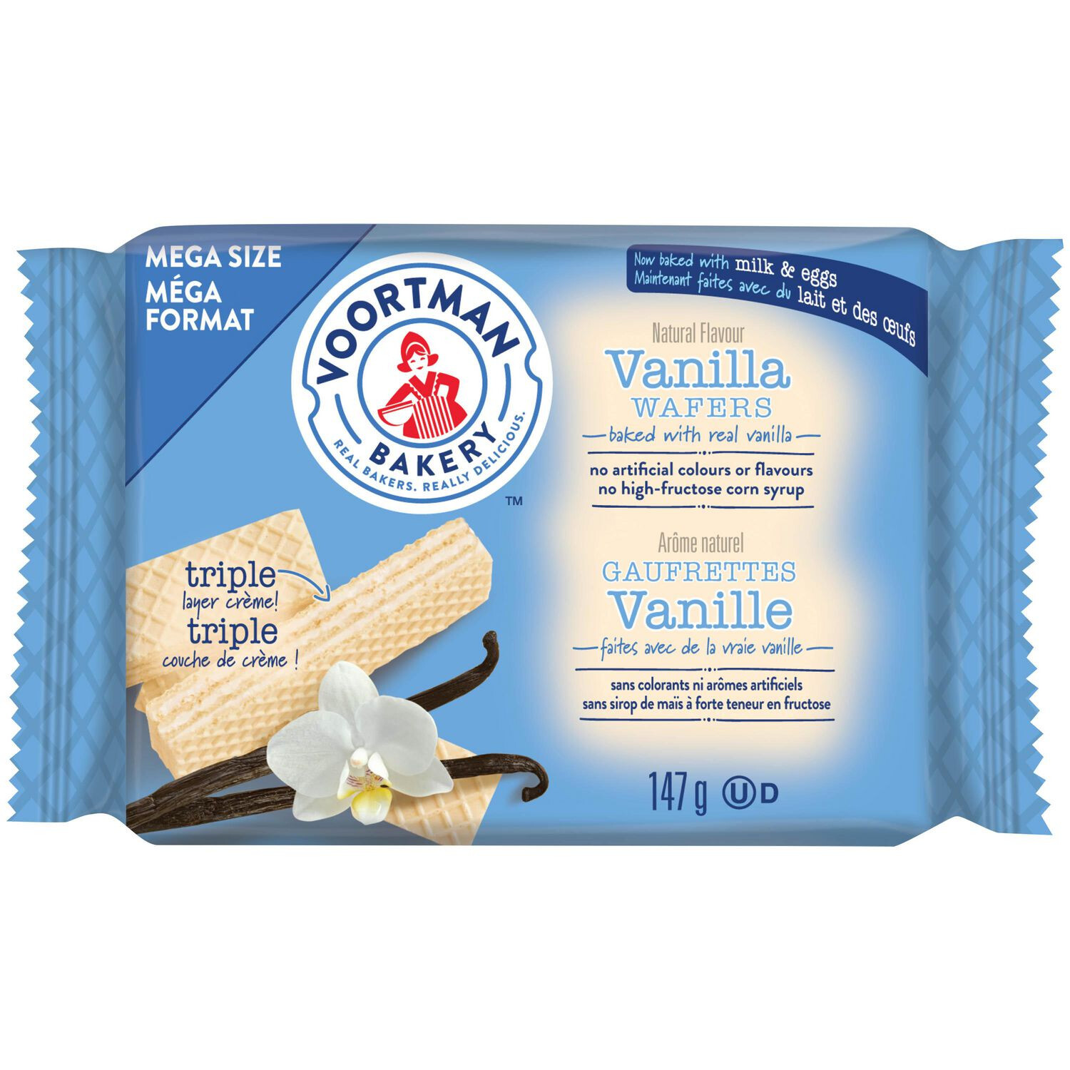 Voortman Vanilla Mega Wafer 147g