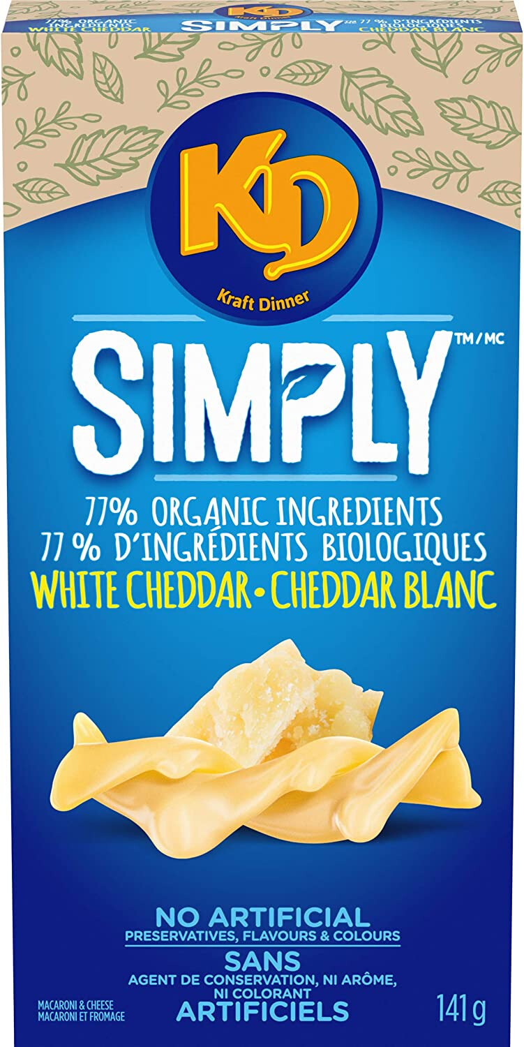 Kraft Dinner Simply White Cheddar  Macaroni &amp; Cheese 141g