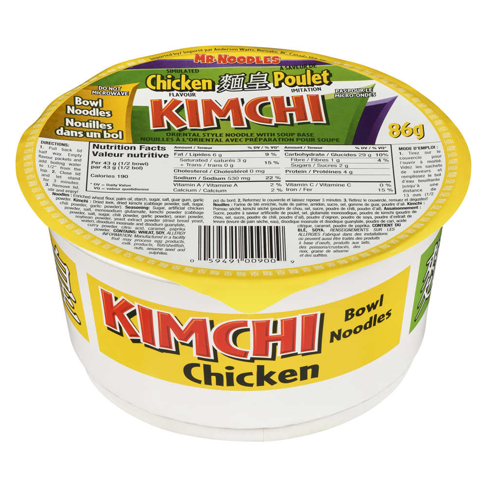 MR. NOODLES KIMCHI BOWL CHICKEN 86g