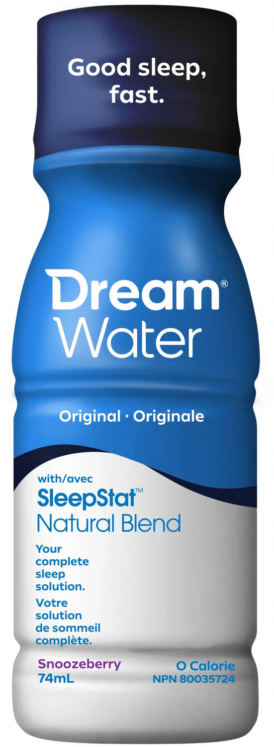 DREAM WATER Sleep Stat Melatonin SNOOZBERRY Sleep Aid Supplement 74ml
