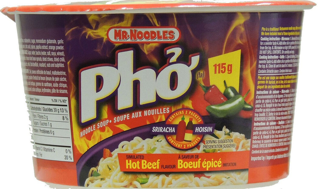 MR. NOODLES PHO Hot Beef 115g