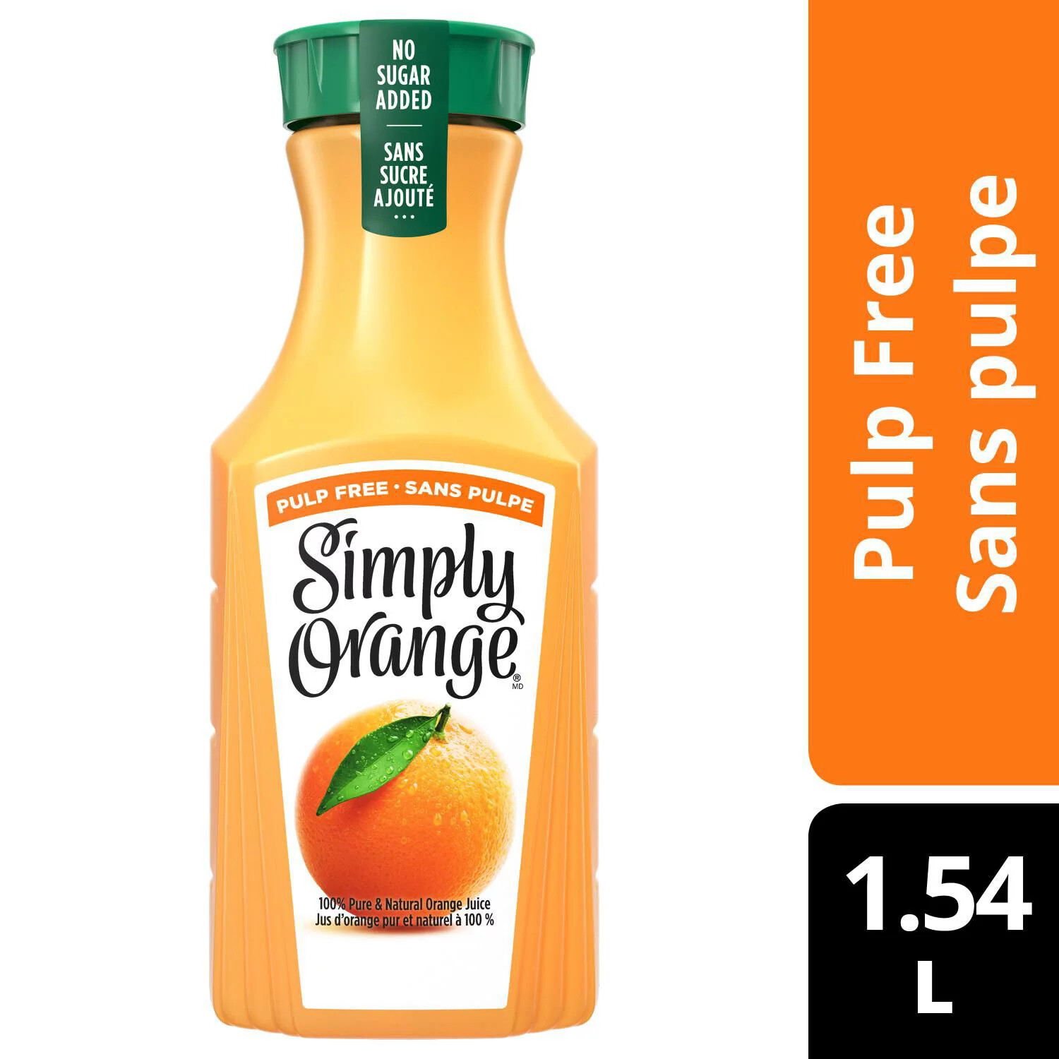 SIMPLY ORANGE 100% PULP FREE 1.54 L