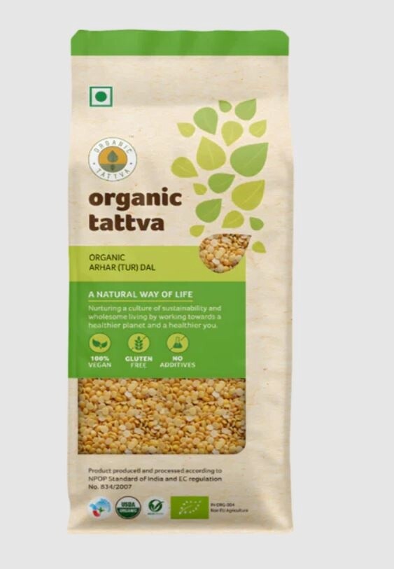 Organic tattva TOOR DAL Lentil 4Lb