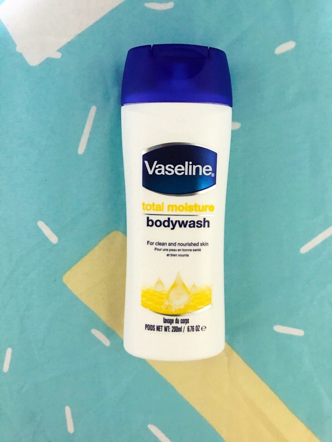 VASELINE BODYWASH 200ml TOTAL MOIST
