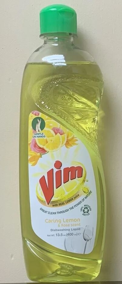 Vim DISHWASHING LIQUID LEMON &amp; ROSE 400 mL