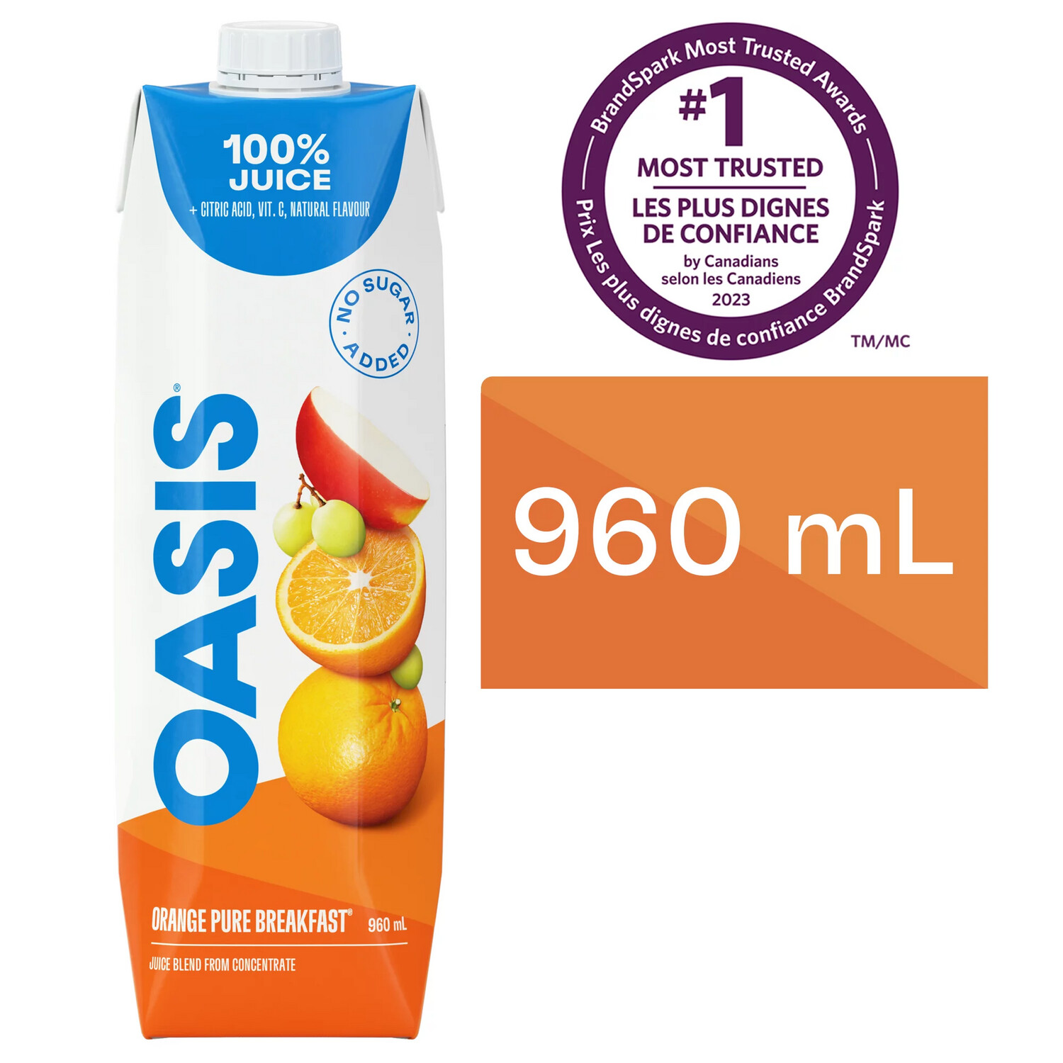 OASIS 100% Orange Pure Breakfast Juice 960ml