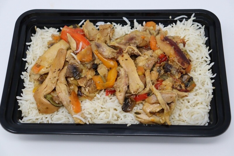 Chicken Stir Fry with Plain Rice