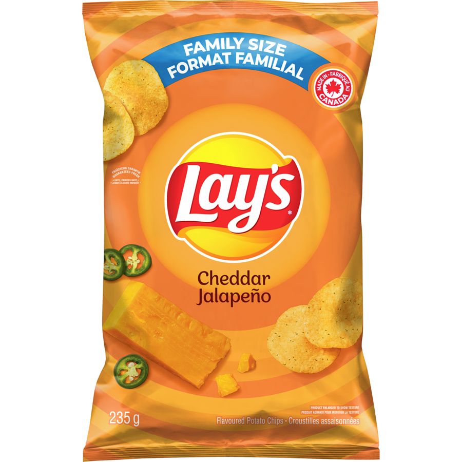 Lay's Cheddar Potato Chips Family Size 235g