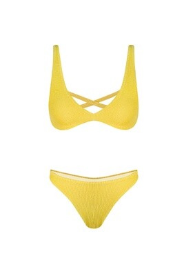 OM210334-1 Fixed bikini top & bottom yellow