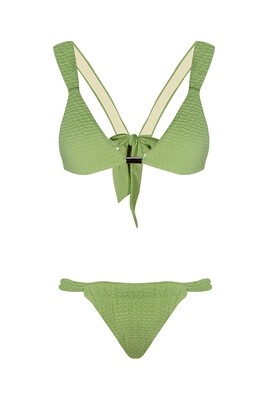 OM220144-1 Avocado Green Jacquard Bikini