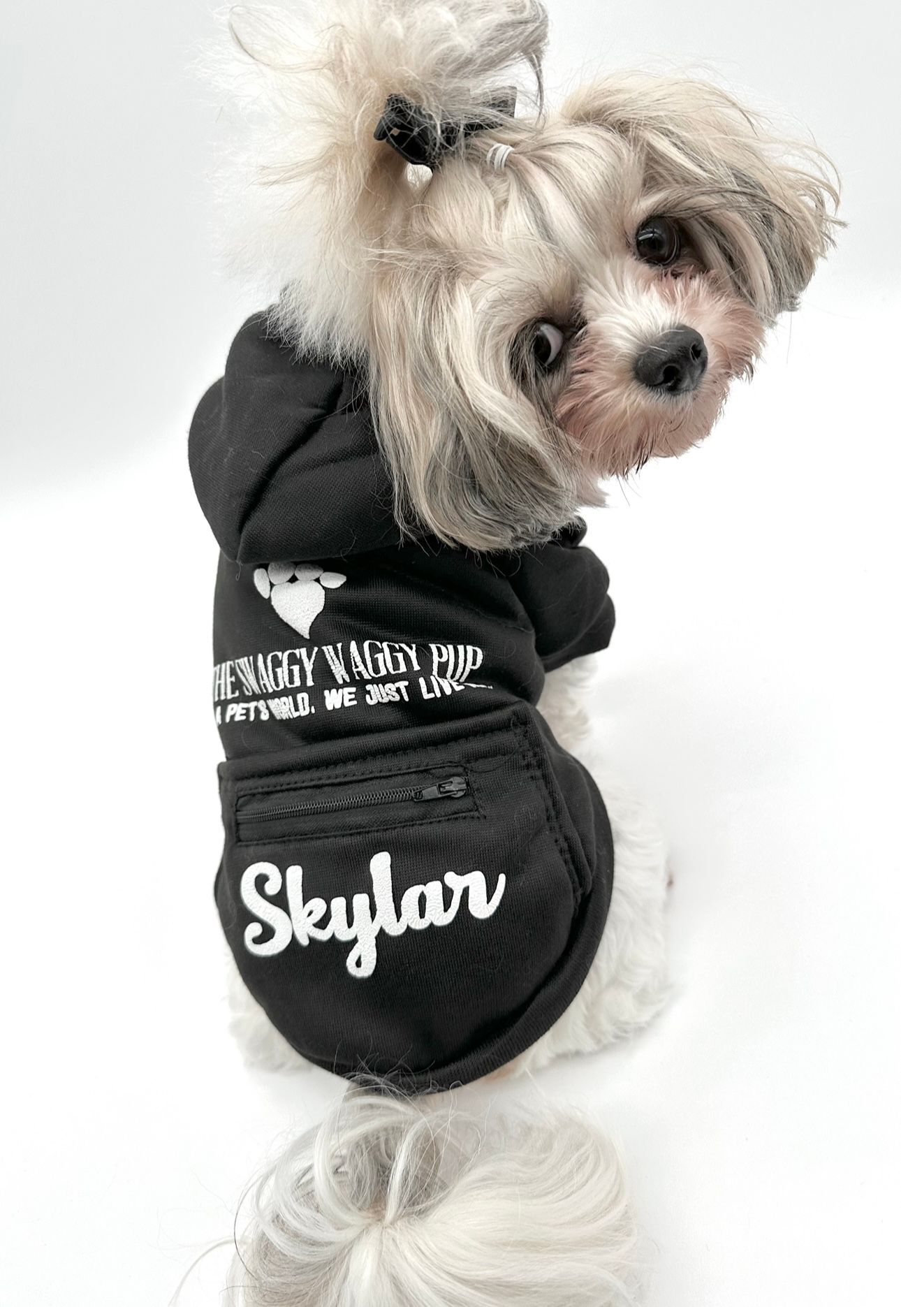 SWP Signature Logo Pup Hoodie w/zipper: 