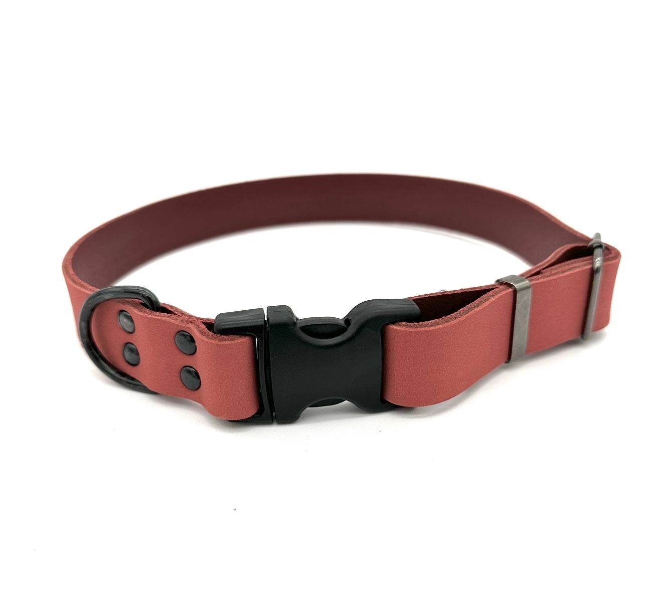 Sophisticated Leather Collar-Quick Release: "ADOBE"