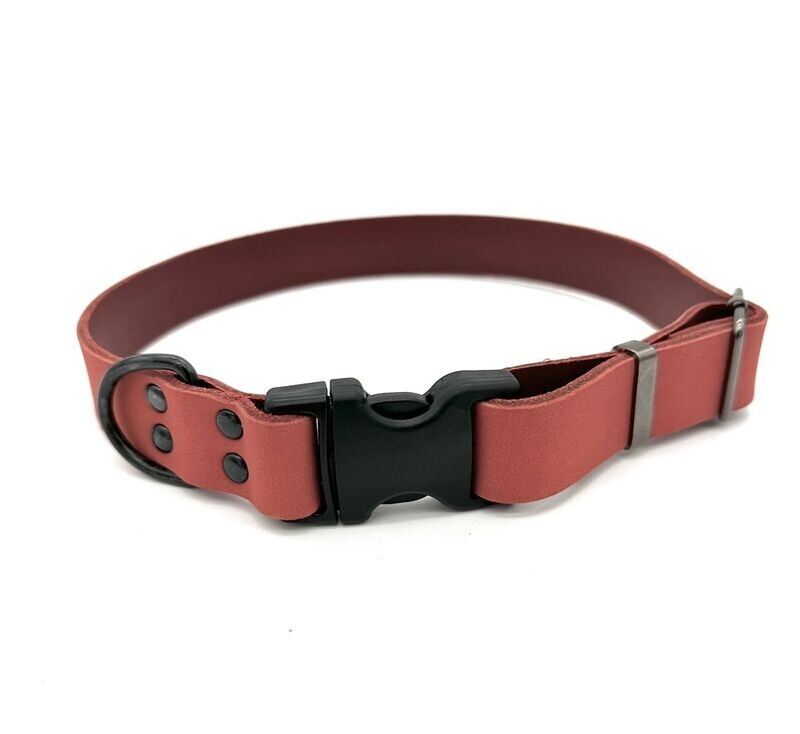 Sophisticated Leather Collar-Quick Release: "ADOBE"